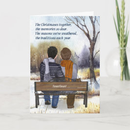 Partner Weihnachten Zwei Männer Schwules Paar Wint シーズンカード