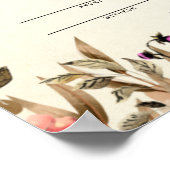 "Partners For Life" Floral Wedding Certificate ポスター (角)