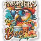 Partners in Beer Paradise Parrot Tropical シール (正面)