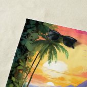 Partners in Beer Paradise Parrot Tropical ビーチタオル (インサイチュ)