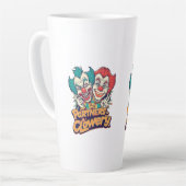 Partners in Clowery (Funny Clown Pun) カフェラテマグ (左アングル)