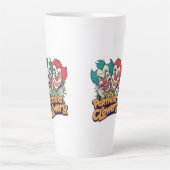 Partners in Clowery (Funny Clown Pun) カフェラテマグ (正面)