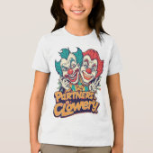 Partners in Clowery (Funny Clown Pun) トライブレンドTシャツ (正面)