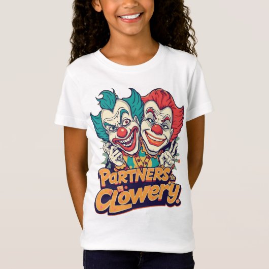 Partners in Clowery (Funny Clown Pun) Tシャツ (正面)