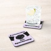 Partnership Not Sponsorship飲料用コースター コースター (右側)