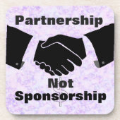 Partnership Not Sponsorship飲料用コースター コースター (正面)