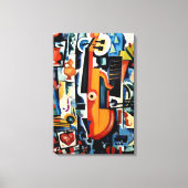 Parto de Viola Bom Menage, Cubism, キャンバスプリント (正面)