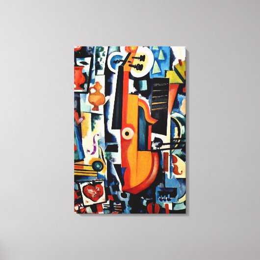 Parto de Viola Bom Menage, Cubism, キャンバスプリント (正面)