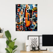 Parto de Viola Bom Menage, Cubism, ポスター (ホームオフィス)