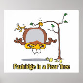 partridge in a pear tree 1st first day christmas ポスター (正面)