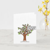 Partridge In A Pear Tree, Christmas Carol Singing カード (黄色い花)