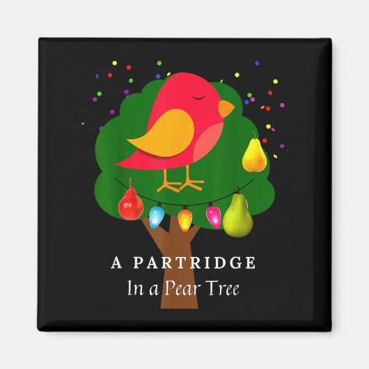 Partridge In A Pear Tree Twelve Days Of Christmas  マグネット (正面)