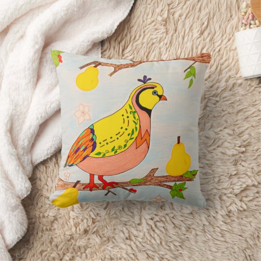 Partridge in Pear Tree クッション (ブランケット)