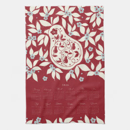 Partridge Pear Tree 2026 Calendar - Cream キッチンタオル
