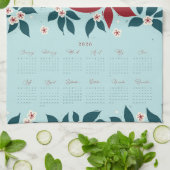 Partridge Pear Tree 2026 Calendar - Evergreen キッチンタオル (折り畳み)
