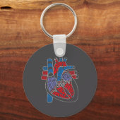 Parts Of Heart Anatomical Heart Gift For Cardiolog キーホルダー (正面)