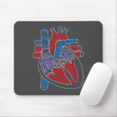 Parts Of Heart Anatomical Heart Gift For Cardiolog マウスパッド (マウス)