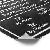 Parts of Speech English Classroom Poster ポスター (角)