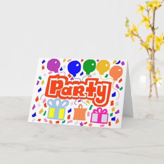 Party カード (黄色い花)