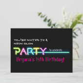 PARTY ネオン グロー ライト レイブ クラブ パーティー 招待 招待状 (スタンド正面)