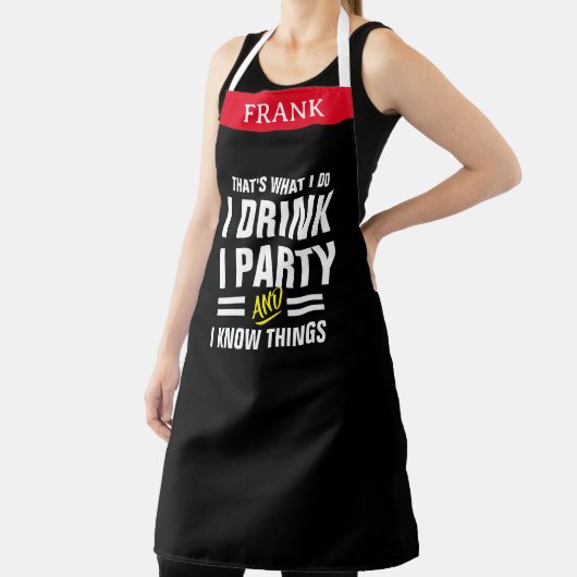 Party Alcohol Lover - Christmas Gift For Host エプロン (インサイチュ)