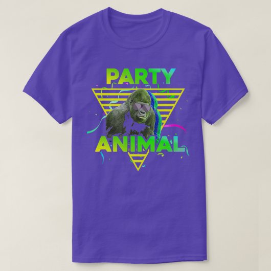 PARTY ANIMAL Funny Gorilla Girl Boy Kid Birthday P Tシャツ (デザイン正面)