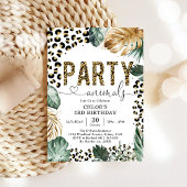 Party Animal Leopard Boy Birthday Invitation 招待状