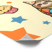 Party Animals 1st Birthday Milestone Timeline ポスター (角)