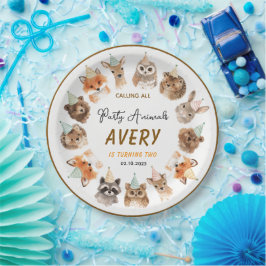 Party Animals 2nd Birthday | Cute Jungle Animal ペーパープレート