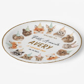 Party Animals 2nd Birthday | Cute Jungle Animal ペーパープレート (アングル)