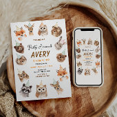 Party Animals 2nd Birthday | Cute Jungle Animal 招待状