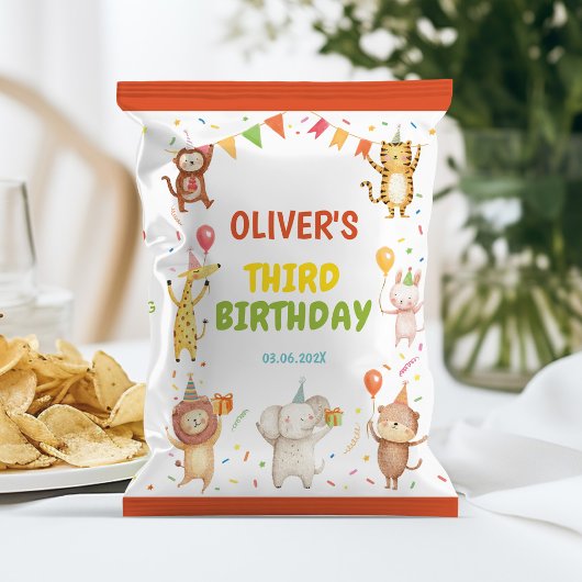 Party Animals Birthday Chip Bag Wrapper チラシ