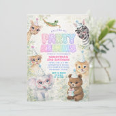 Party Animals Birthday Invitation | Rainbow Safari 招待状 (スタンド正面)