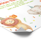 Party Animals Birthday Party Time Capsule Sign ポスター (角)