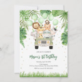 Party Animals Boy Birthday Invitation 招待状 (正面)