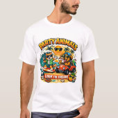 Party Animals Funny Cartoon T-Shirt  Tシャツ (正面)