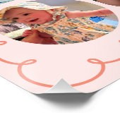 Party Animals Girl's First Birthday Photo Collage ポスター (コーナー)