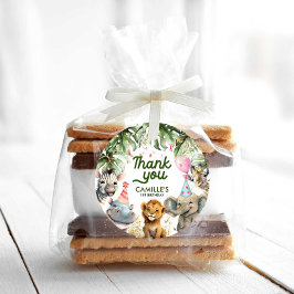 Party Animals Jungle Personalized Thank you フェイバータグ