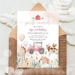 Party Animals Kids Birthday Invitation 招待状