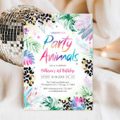 Party Animals Leopard Jungle Birthday Invitation 招待状