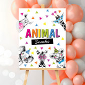 Party Animals Safari Food Animals Snacks Birthday  ポスター