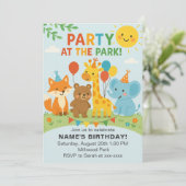 Party at The Park Animals Birthday Invitation 招待状 (スタンド正面)