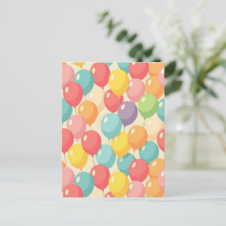 Party balloons in different colors ポストカード