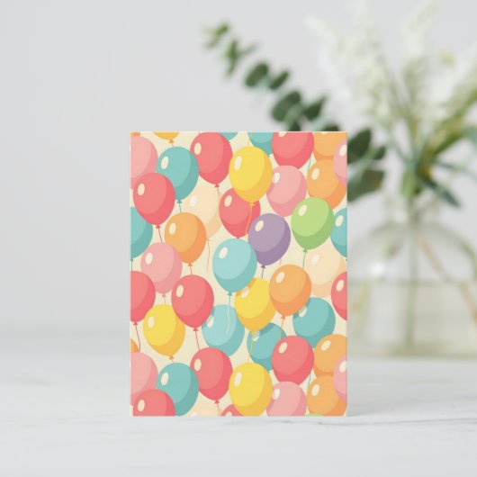 Party balloons in different colors ポストカード (スタンド正面)