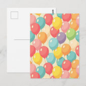 Party balloons in different colors ポストカード (正面/裏面)
