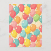 Party balloons in different colors ポストカード (正面)