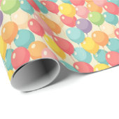 Party balloons in different colors ラッピングペーパー (ロールコーナー)