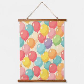 Party balloons in different colors 吊り下げ型タペストリー
