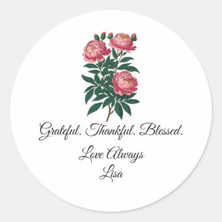 Party Birthday Shower Thank You   ラウンドシール