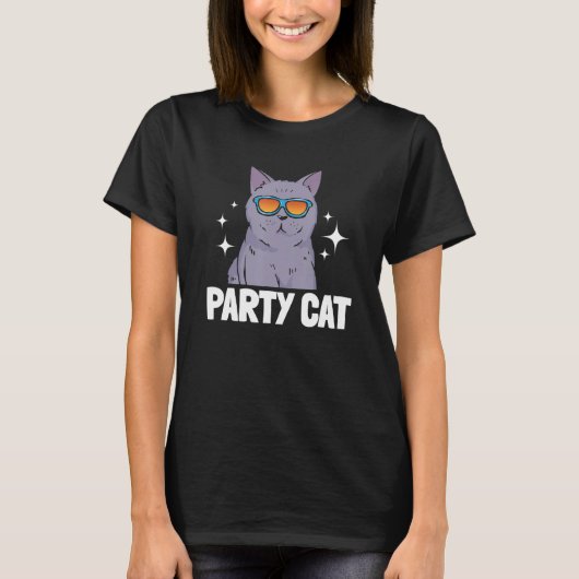 Party Cat     Cat Owner Cat     Party Cat Tシャツ (正面)